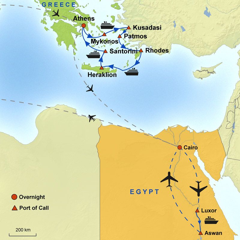 travel from athens greece to cairo egypt